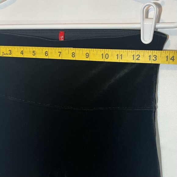 SPANX by Sara Blakely Women Velvet Leggings Large Size High Waist Black Stretch - Picture 5 of 10